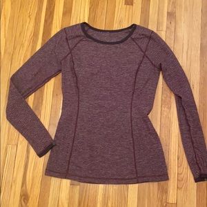 Lululemon Longsleeve stripe top size 10
